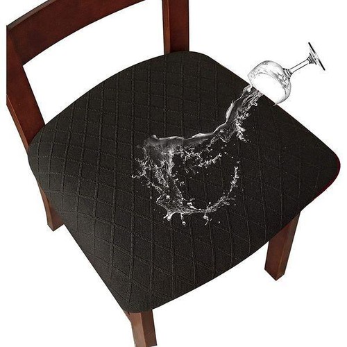 1-6pcs Dining Chair Seat Covers Stretch Jacquard Cushion Slipcovers Protector - Picture 26 of 30