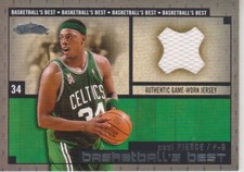 02-03 Fleer Showcase Basketball's Best Memorabilia Paul Pierce - Boston Celtics