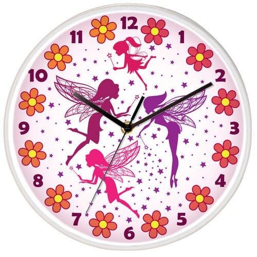 25cm Colourful Kids Children Nursery Wall Clock Art Learning Girl Boy Room Decor - Picture 46 of 109