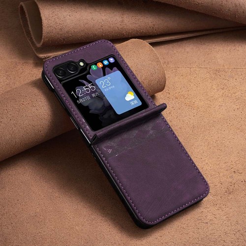 Hülle für Samsung Galaxy Z Flip 5 4 3 Leder Case Handyhülle Cover Schutzhülle - Picture 16 of 24