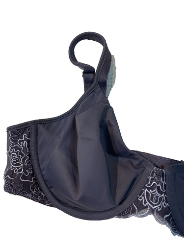 Bali One Smooth U Bra 38D Blue/Gray Satin Lined Underwire Adjustable Strap - Picture 3 of 10