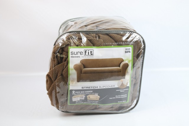 Grey Sure Fit Stretch Metro 2 Piece Sofa Slipcover Home Garden Metro 2 Piece Sofa Slipcover