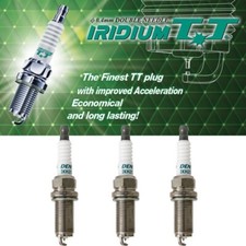 Genuine DENSO Iridium TT Spark Plug IKH20TT/ 4704 Set of 3 for Honda Insight