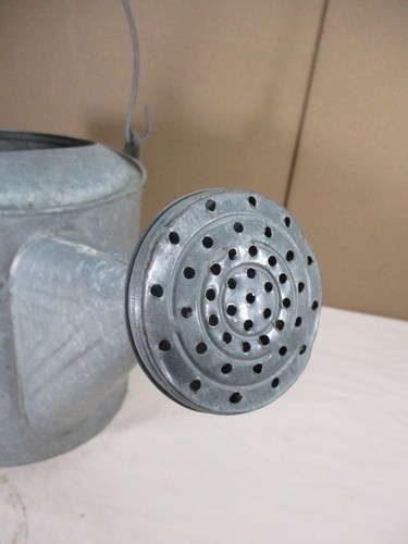 Vintage Large Galvanized Steel Watering Can w/ Rose Head Sprinkler - Picture 14 of 16