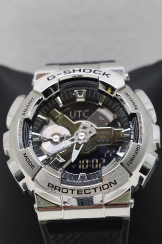 Casio G Shock GM-S110-1 Men's Silver Watch Analog Digital Black Rubber Band - Picture 10 of 12
