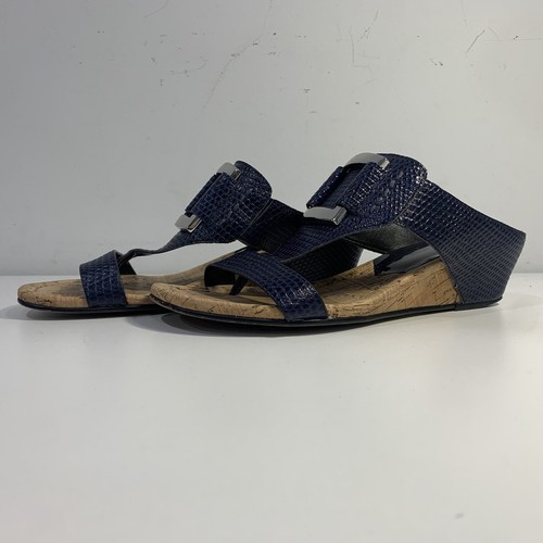 Donald J. Pliner Daun Cork Slides Wedge Sandals Women’s Size 6M Buckle Accent - Picture 12 of 13