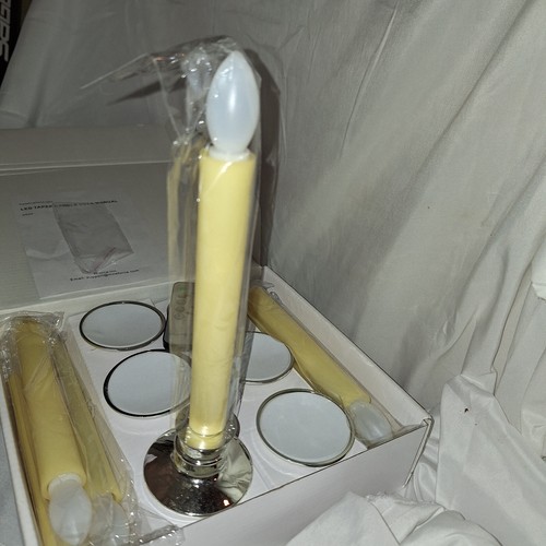 10 Pcs LED Flameless Taper Flickering Candles Lights Holder Christmas Decor - Bild 2 von 2