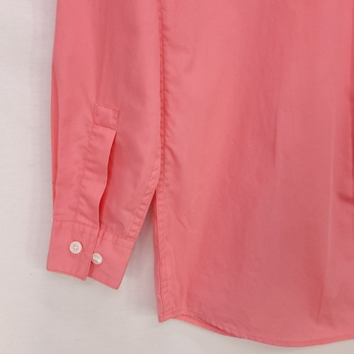 LL Bean WomensButton Down Shirt Wrinkle Resist Salmon Long Sleeve Cotton - Picture 10 of 12