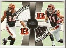 JERMAINE GRESHAM JORDAN SHIPLEY DUAL JERSEY 2010 TOPPS PRIME 2QR-GS SERIAL #/355