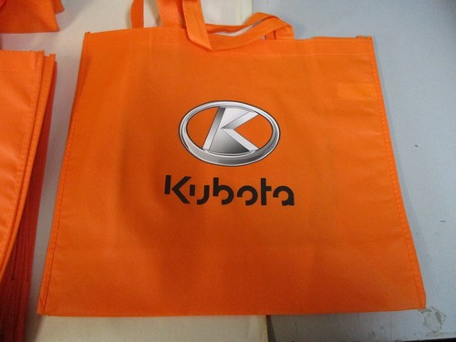 KUBOTA Lot of 6 Kubota Farm Equipment Orange Cloth Re-Usable Shopping Bags - 第 7/10 張圖片