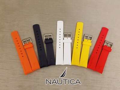 #ad #ad ORIGINAL AUTHENTIC Straps 22mm For Nautica Men’s NST Silicone Watch All Colors $23.99