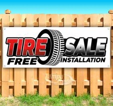 TIRE SALE FREE INSTALLATION Advertising Vinyl Banner Flag Sign SB06953