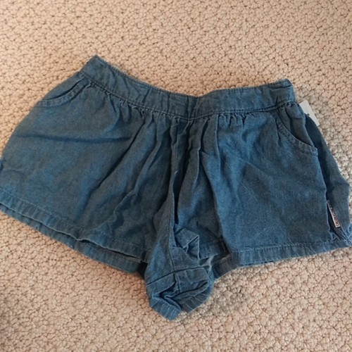 Girls Denim Short Set Ruffles Blue Jeans Size 4 NWT Calvin Klein 2 Pcs $55 - Picture 4 of 5