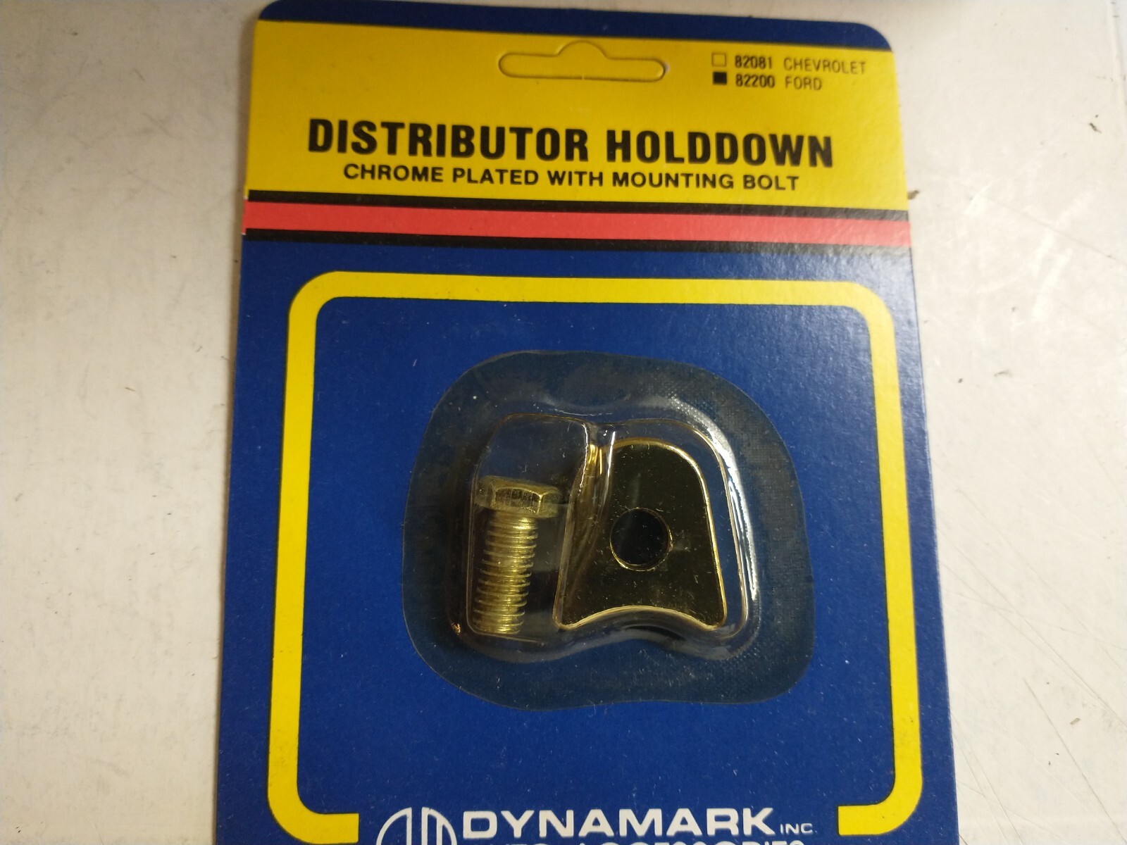 FORD DISTRIBUTOR HOLDDOWN CHROME CASE OF 12 LOT OF 12PCS