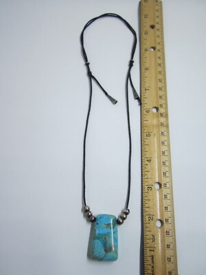 Best Vintage Native American Navajo Slag Sterling Silver Turquoise Necklace Best Vintage Native American Navajo Slag Sterling Silver Turquoise Necklace