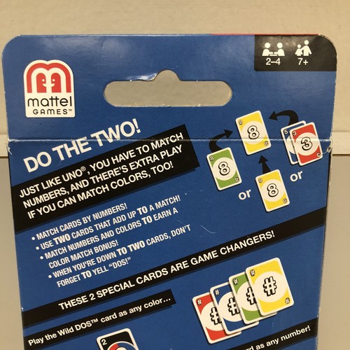 Mattel Games DOS Card Game from Makers of UNO 2-4 Players Ages 7+ - Picture 4 of 5