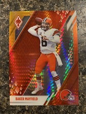 2021 Panini Phoenix Football Baker Mayfield Fire Burst Card #26 Cleveland Browns