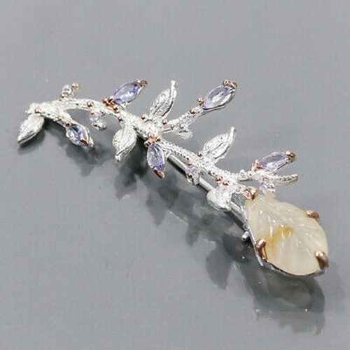 Brooch Rutilated Quartz Silver 925 Sterling NB14915 - Picture 3 of 3