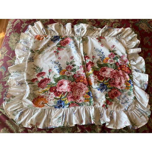 Ralph Lauren Ruffled Pillow Sham Std South Hampton Beach House Floral Cottage - Picture 5 of 9