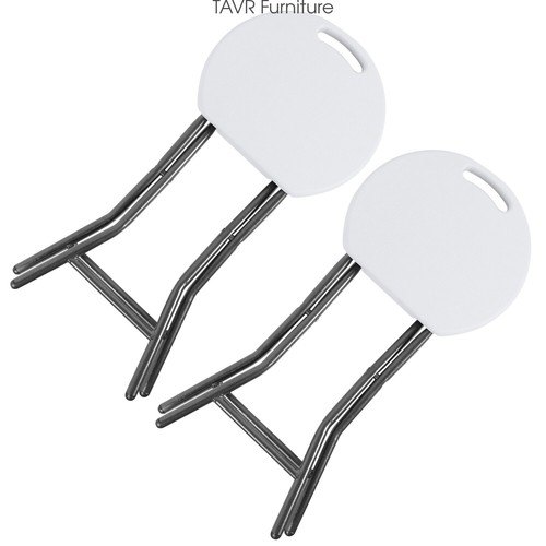2-Pack Portable Folding Stool 18.1 inch Metal&Plastic Stool ,300lbs Capacity - Picture 10 of 10