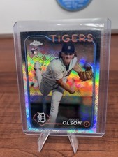 REESE OLSON 2024 TOPPS CHROME BASEBALL ROOKIE LOGOFRACTOR RC Q0208