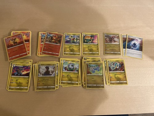 Pokémon Card Lot Bulk Evolving Skies Fire & Dragon Type 120 +
