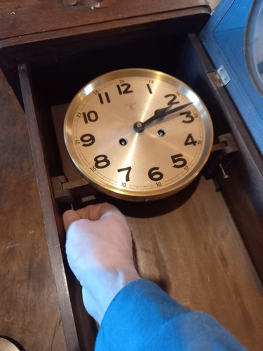 ANTICO OROLOGIO DA PARETE ROVERE "HERMLE" - Foto 9 di 9