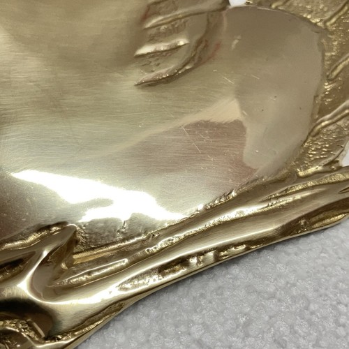 1 - Vintage Brass Swans / Wall Hanging / MCM / 15.5" / Midcentury / Art / Flaws - Picture 23 of 24