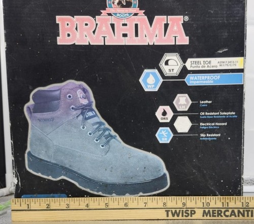 Brahma Herren Stahlkappe Wasserdicht Robust Leder Arbeitsstiefel Größe 9 Neu im Karton Neu mit Etikett - Bild 11 von 12