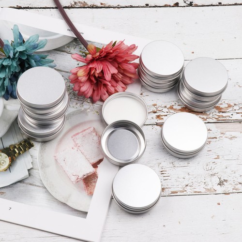 30Pcs Small Screw Round Metal Jar Containers Balm Candle Case Storage Bottle - Picture 11 of 27