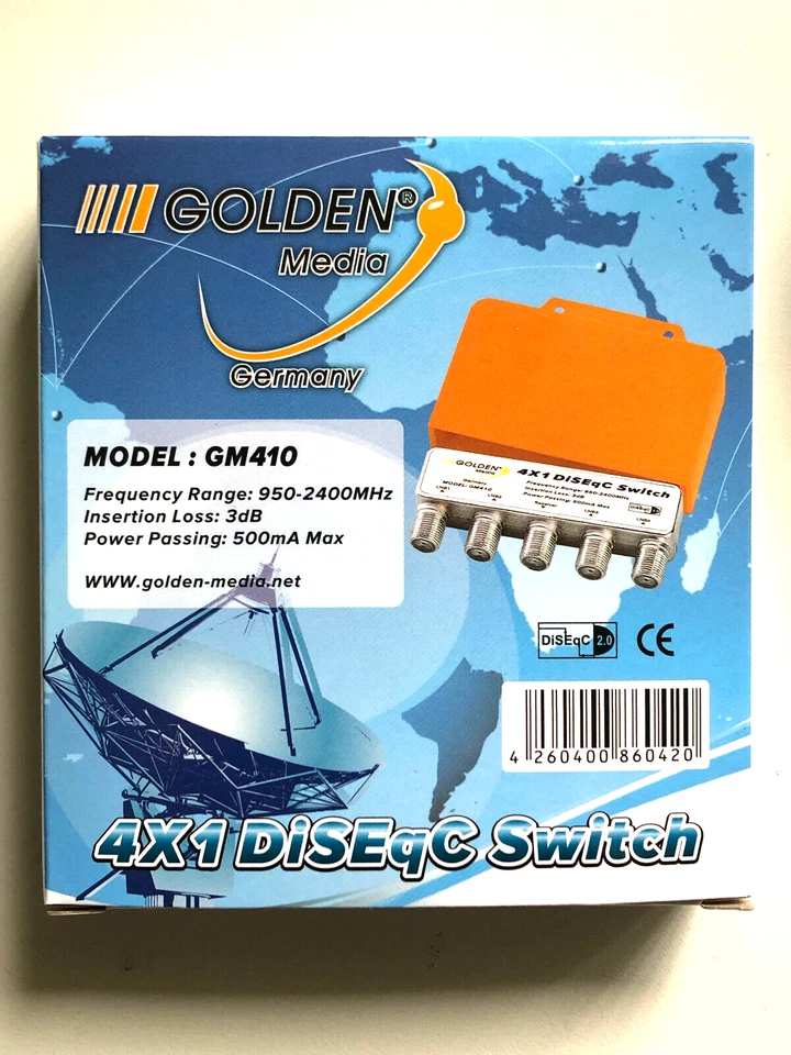 DISEqC Schalter 4x1 GM410 4x1 DISEqC switch Diseq Schalter - Bild 2 von 2