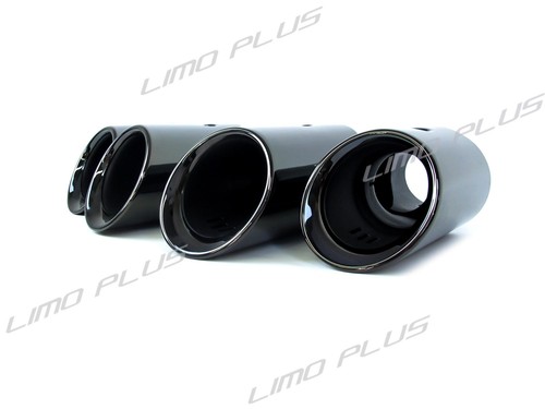 Gloss Black Steel Exhaust Tip Muffler for Porsche Macan Base 2.0 2019-2024 - Picture 6 of 9