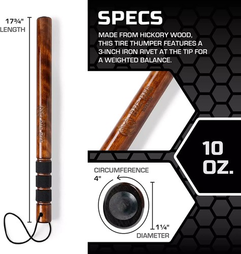 Big Rig Defense: Hickory Stick Tire Thumper - Fish Bat Knocker - Trucker Tool f - Foto 4 di 4