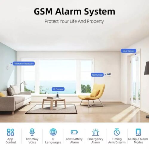 Keypad GSM WiFi Alarm System 433MHz Wireless Smart Home Security System APP - Picture 4 of 7