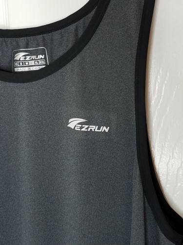 EZRUN Canotta Uomo Asciugatura Rapida Maglia Sportiva Grigio Taglia Large - Foto 6 di 9