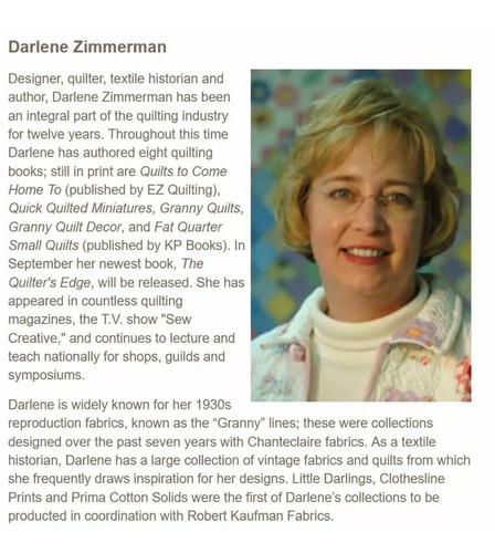 BTFQ Granny's Feedsack I Reproducción Darlene Zimmerman Chanteclaire Azul Rosa - Imagen 4 de 4