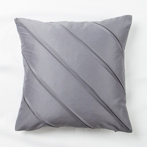 Paquete de terciopelo cuadrado plisado de 2 fundas de almohada colores lisos, 5 colores (lado único) - Imagen 4 de 16