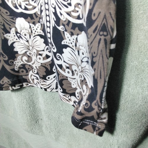Onque Casual Womens Top Blouse Size XL Beige Rhinestones Pullover Long Sleeve - Picture 7 of 13