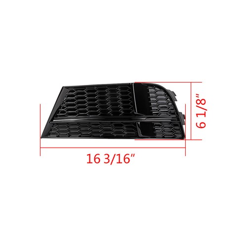 2X Front Bumper Fog Light Honeycomb Grill Cover for Audi A3 8V S-Line 2016-2020 - Picture 9 of 9