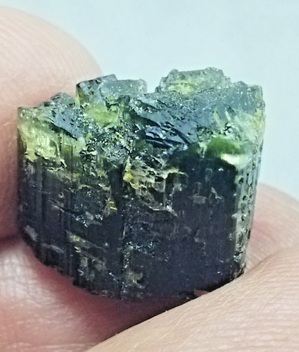 25 Cts Natural Tourmaline Crystal Specimens Green Head Etched Terminations - Picture 15 of 15