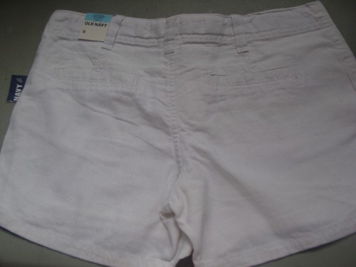 NWT Old Navy Girls Mid Length White Linen Shorts, Size 14Y - Picture 6 of 8