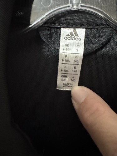 Adidas Black Jacket with White Accents Size Small - Picture 4 of 5