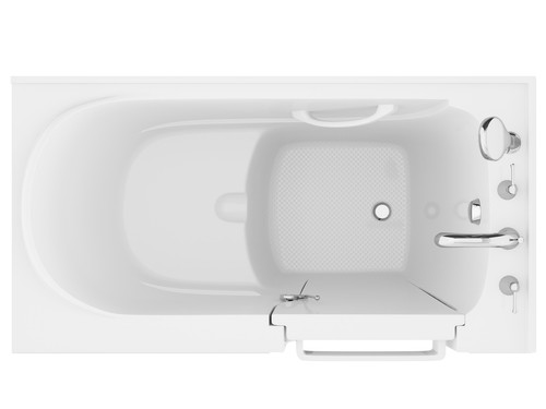 28 x 53 in. Right Drain Soaker White Walkin Bathtub with Fast Fill Faucet - Picture 7 of 9