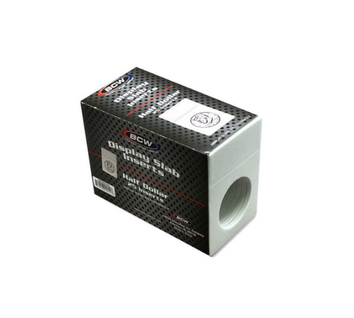 BCW (Brand New) 25 Count - Half Dollar Display Slab Insert - White Foam Insert - Picture 2 of 2
