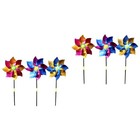  2 Pack Gardening Rotating Windmill Pinwheels for Handheld Colorful