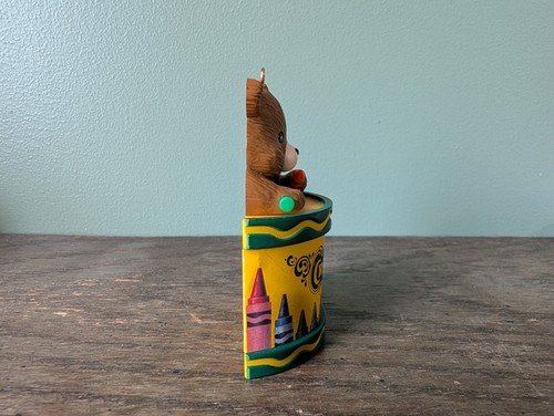 1992 Crayola Hallmark Christmas Ornament Crayons Teddy Bear Binney & Smith - Picture 2 of 7