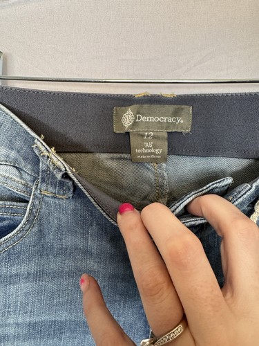 Democracy Women’s Jeans Size 12 Ab Technology New With Tags Raw Hem Medium Wash - Bild 3 von 7
