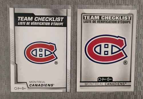 Montreal Canadians O Pee Chee Checklist S 2020 & 2021 (2) Checklists  - Picture 1 of 2