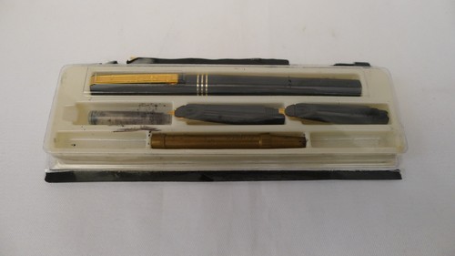 Vintage Osmiroid 3 Nib Fountain Pen Calligraphy Set Gold Plate - Foto 5 di 5