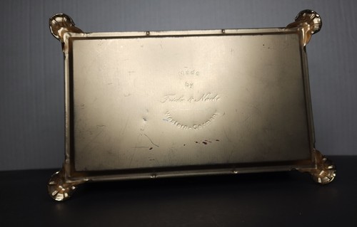 Vintage Footed Hinged Confectionery Tin Coin Bank Fricke & Nacke Western Germany - Picture 8 of 12